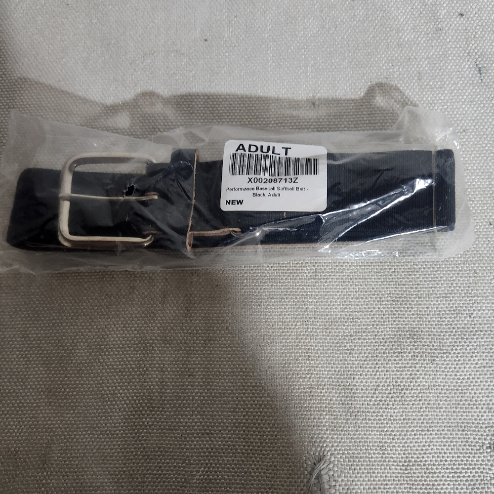 Black Adult Adjustable Baseball/Softball Belt